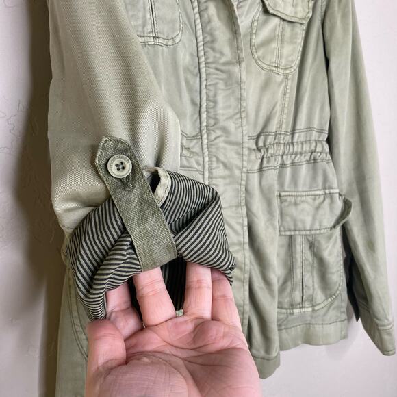 Marrakech Anthropologie Utility Jacket Geneva Military Green Medium - Picture 7 of 14